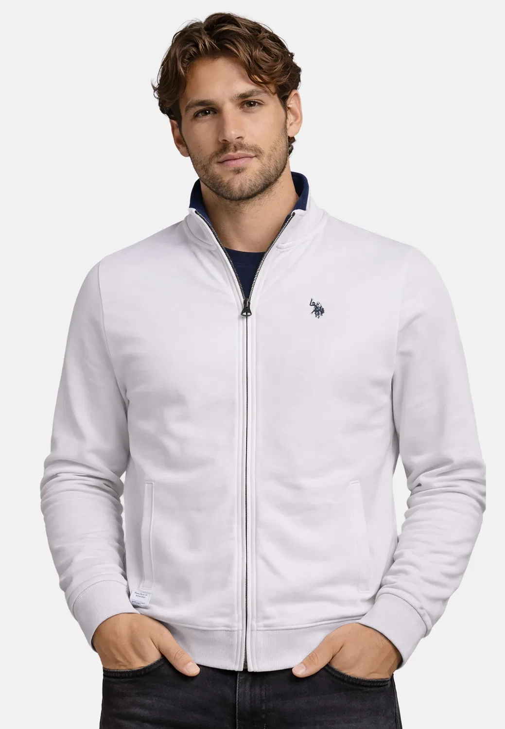 Спортивная куртка из хлопка U.S. Polo Assn., белый