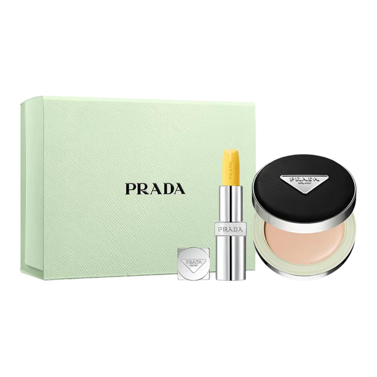 

Набор для макияжа помада 3,8 г + нейлоновый эйр-кушн 12 г натуральный тон PRADA