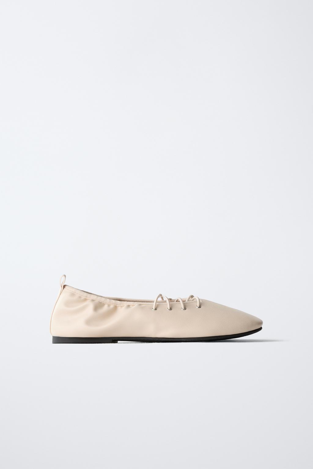 

Балерины в кружевах ZARA, цвет Ecru White