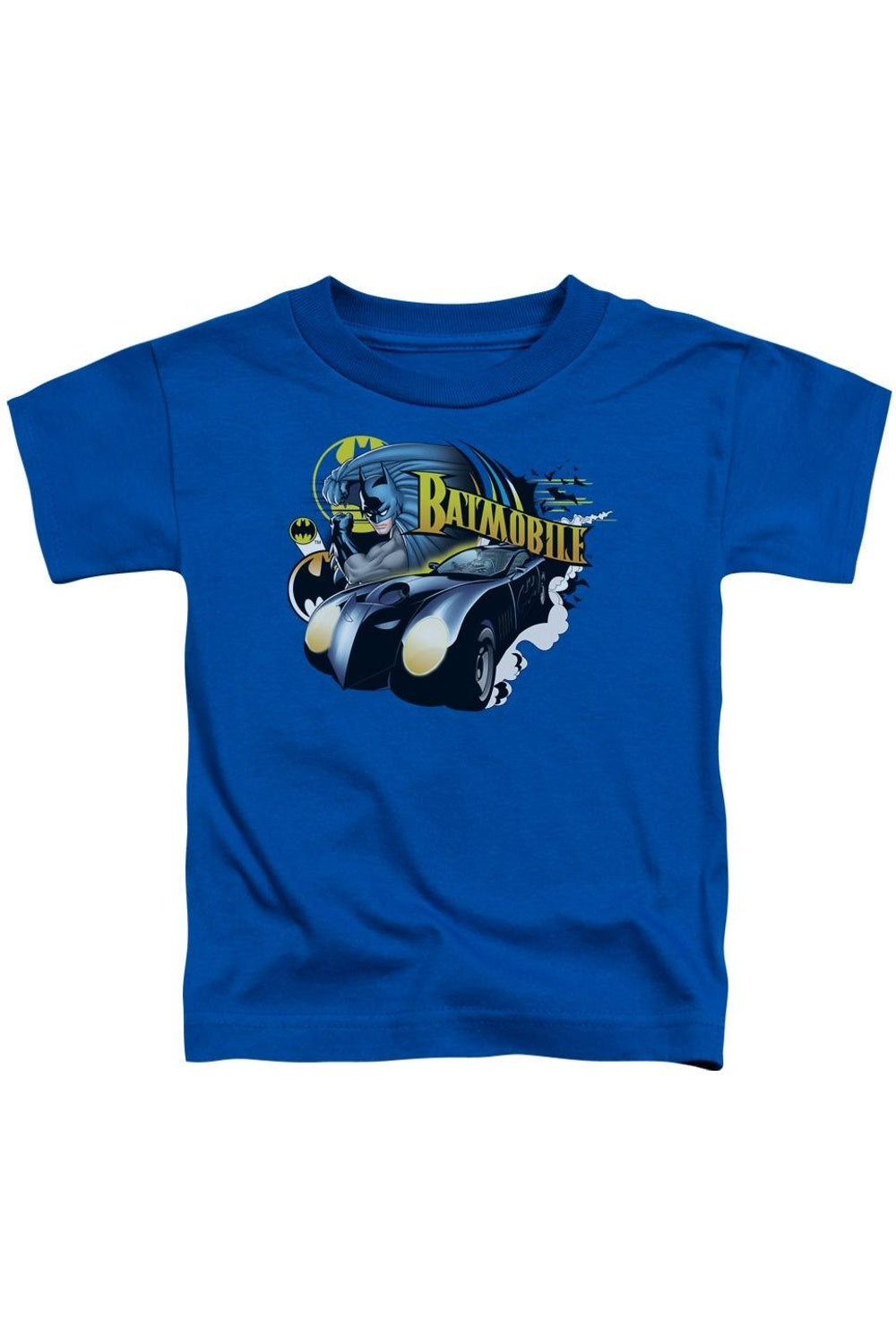 

Футболка с коротким рукавом для малышей с Бэтмобилем Batman Gildan, синий