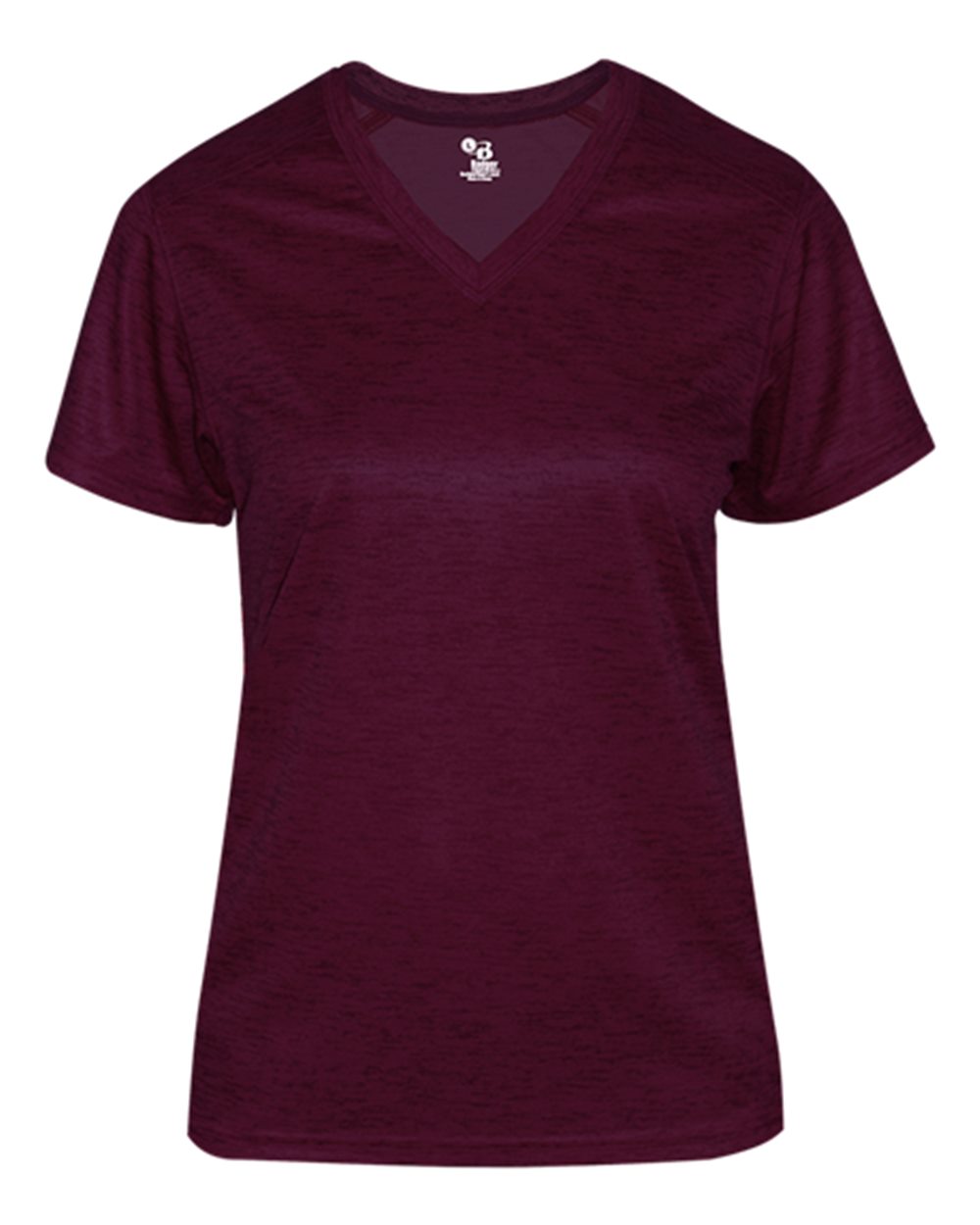 

Женская футболка с V-образным вырезом в тон Badger, цвет maroon tonal blend