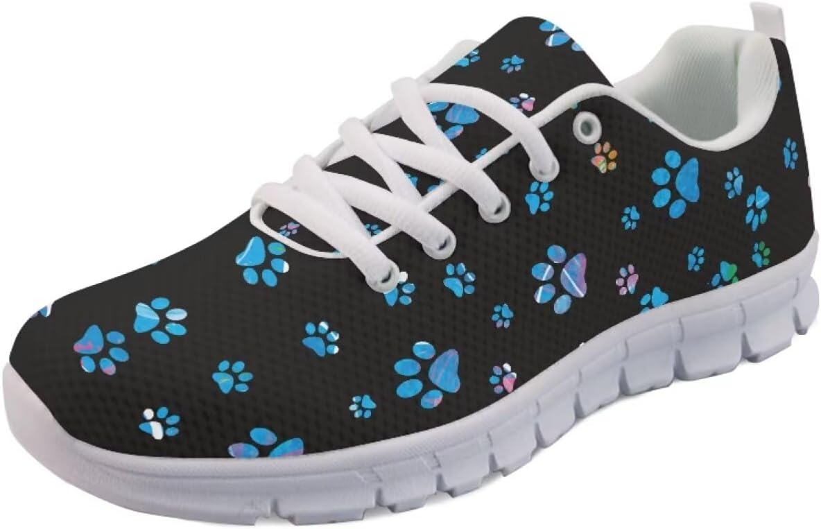 

Кроссовки Forchrinse для мужчин и женщин, дышащие сетчатые беговые, легкие спортивные с шнуровкой, Paw Print