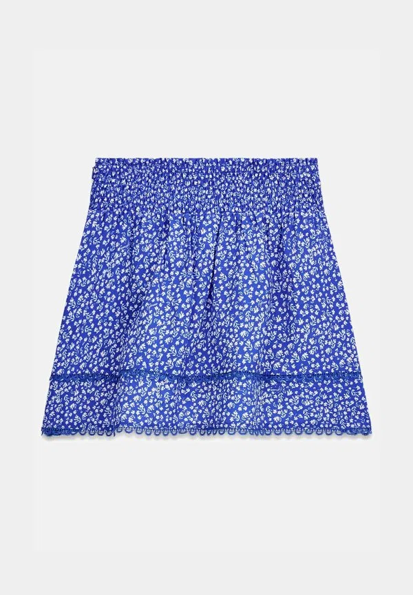 Юбка смешанного силуэта а-образного кроя Guess, Blumenmuster Blau — фото 2