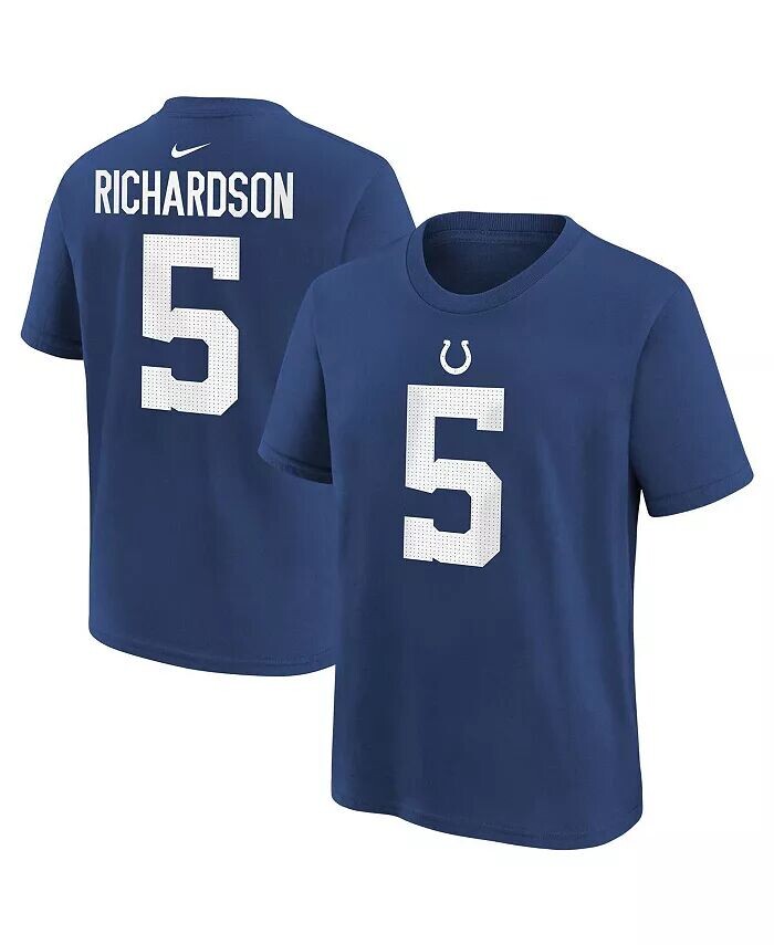 

Футболка с именем и номером игрока Big Boys Энтони Ричардсона Royal Indianapolis Colts 2023 драфта НФЛ 2023 года Nike