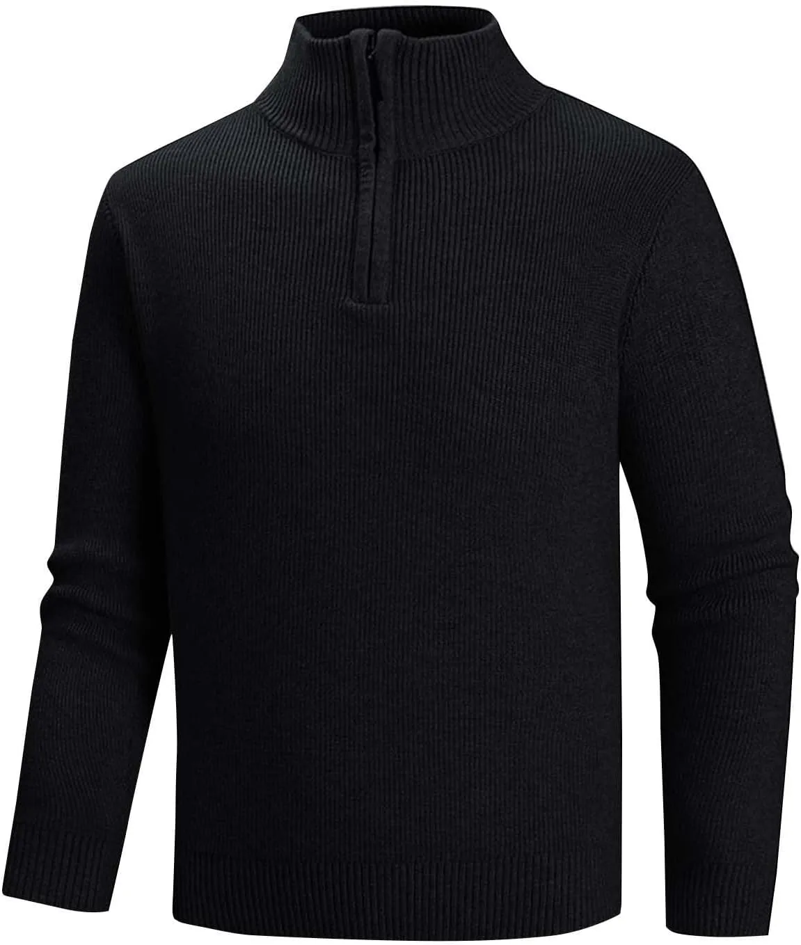 

Мужской свитер с четвертью молнии Slim Fit Mock Neck Xiaojmake