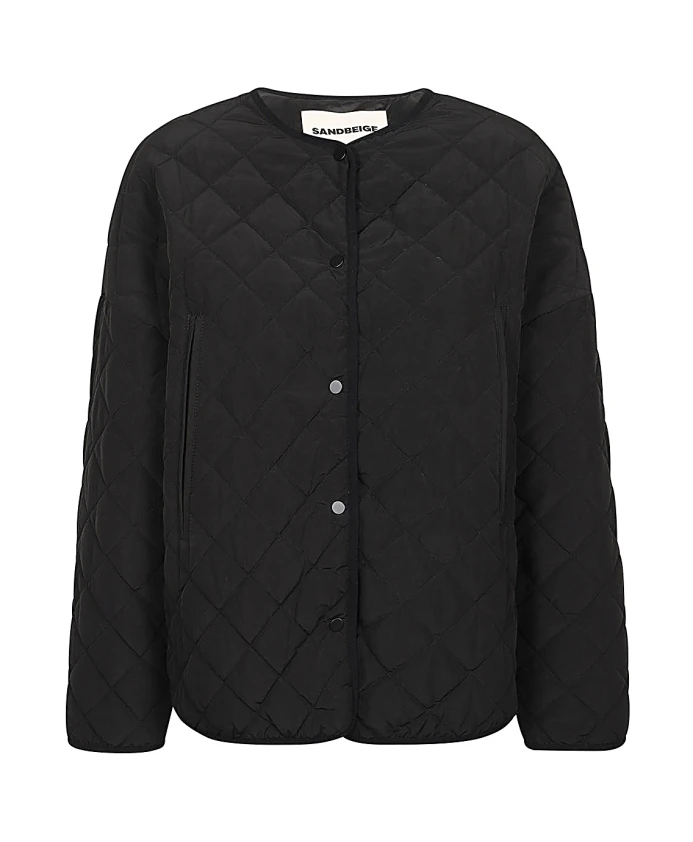 

Стеганая черная куртка со стоячим воротником Sandbeige, черный