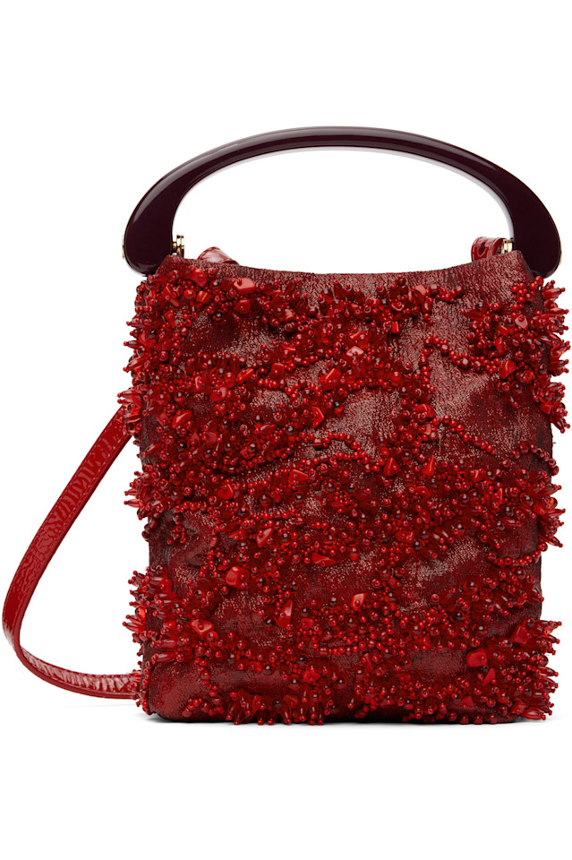 

Микрокожаная сумка Dries Van Noten, красный