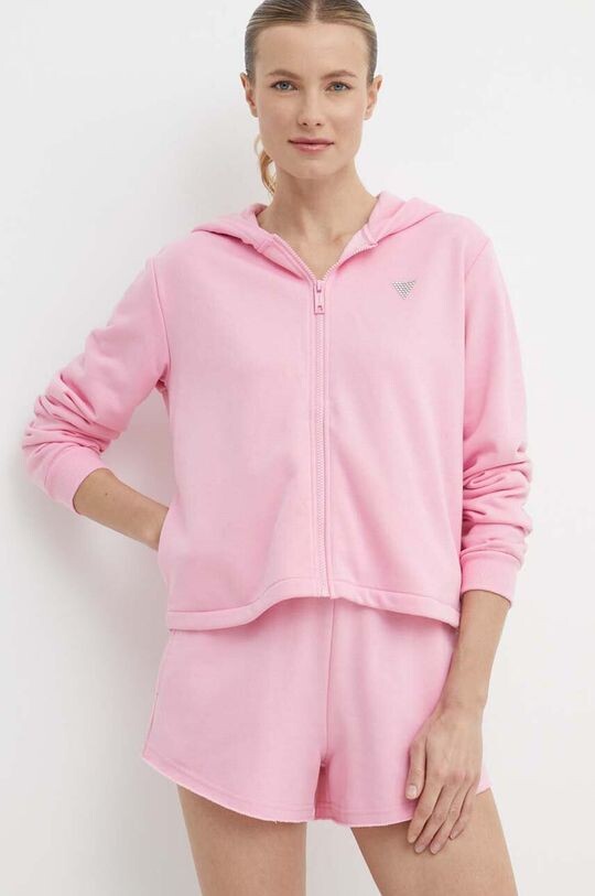 

Толстовка с капюшоном Guess, розовый