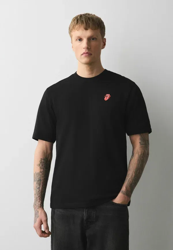 Футболка Regular fit с вышивкой Next, black license rolling stones, черный