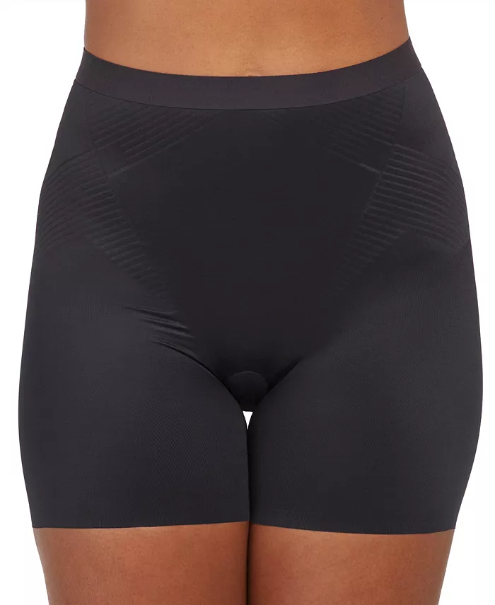 

Женские шорты Thinstincts 2.0 с высокой талией до середины бедра SPANX, черный