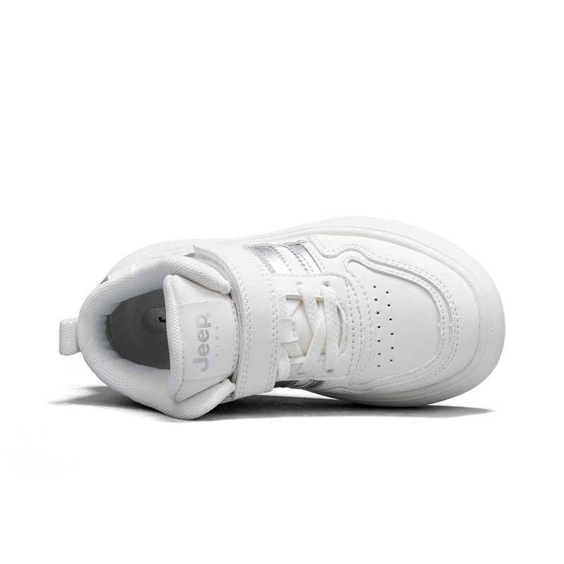 Jeep Термоутепленные кроссовки для скейтбординга mid top с амортизацией White Silver детские — фото 4