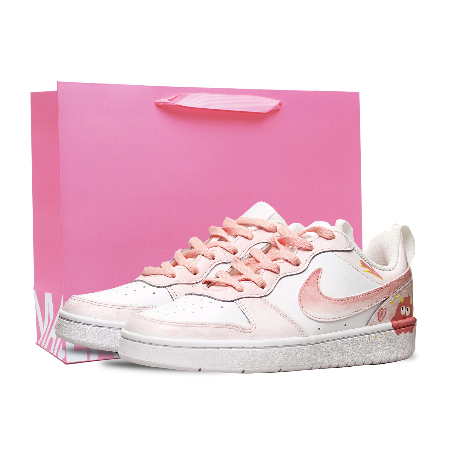 

Nike Скейтбординговые кроссовки Court Borough Pink Cloud Monster Kids' White Pink