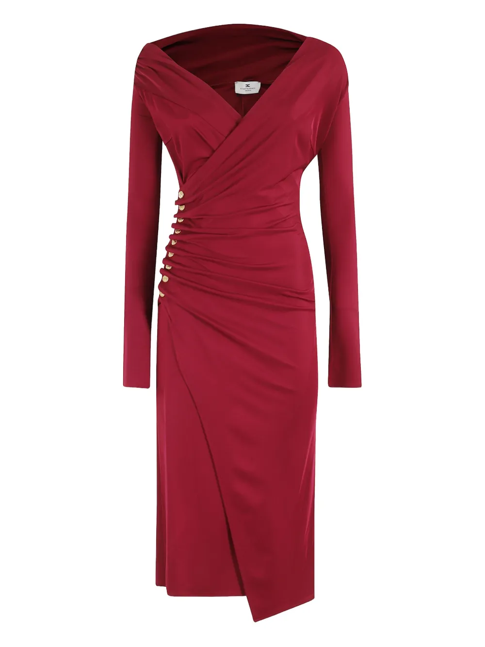 

Платье с V-образным вырезом Elisabetta Franchi, красный