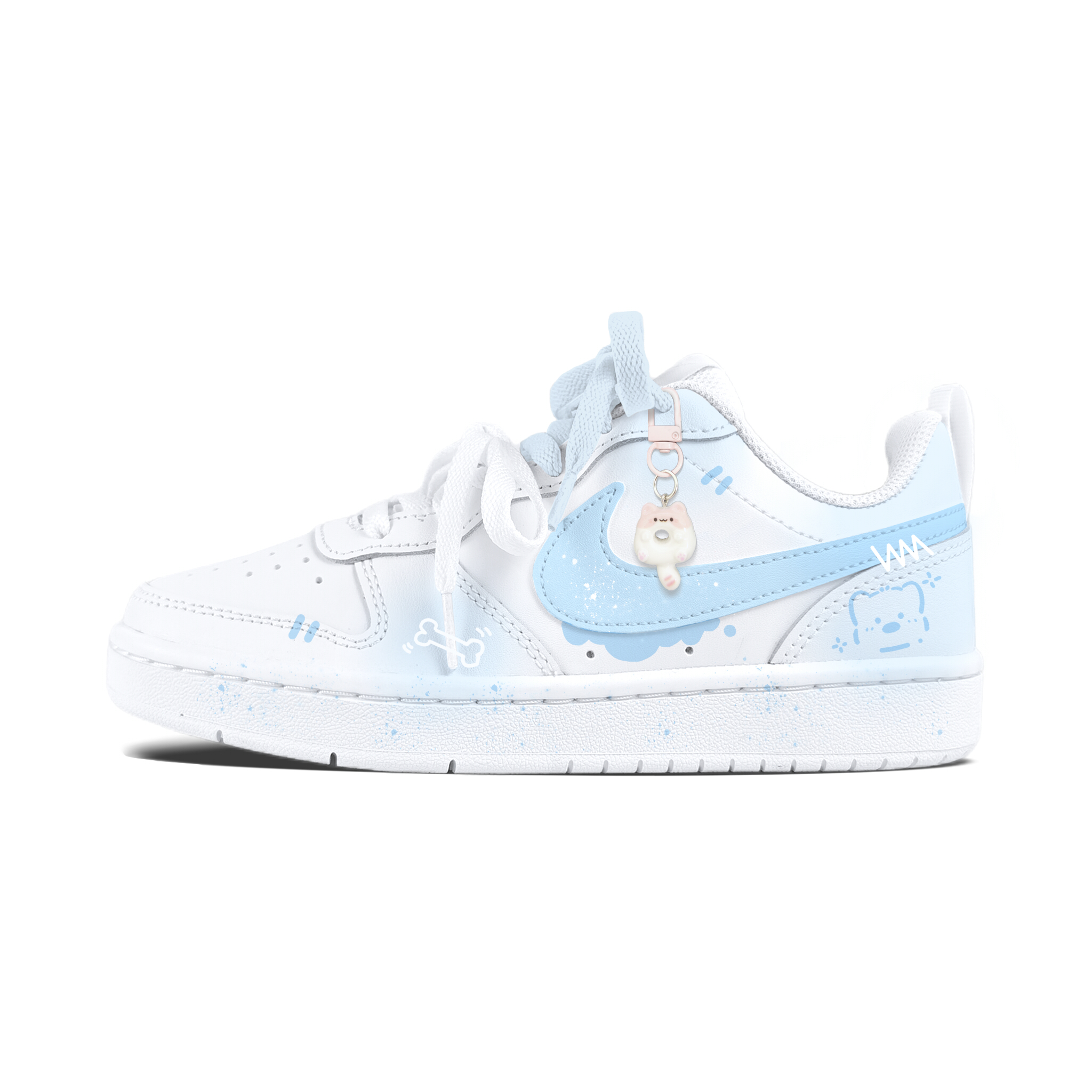 Court Borough Naughty Bear Mismatched Slip Resistant Cushioning Abrasion Resistant детские скейтборд кроссовки Nike, синий розовый — фото 3