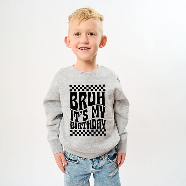 Футболка Bruh it's my birthday в клетку The Juniper Shop, Red — фото 2