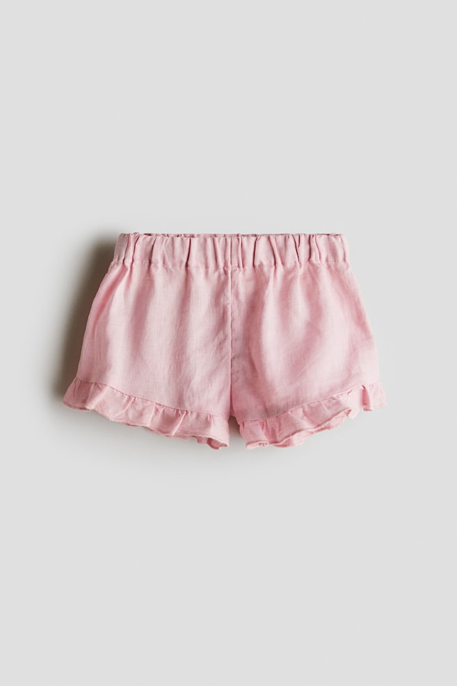 

Льняные шорты с воланами H&M, розовый