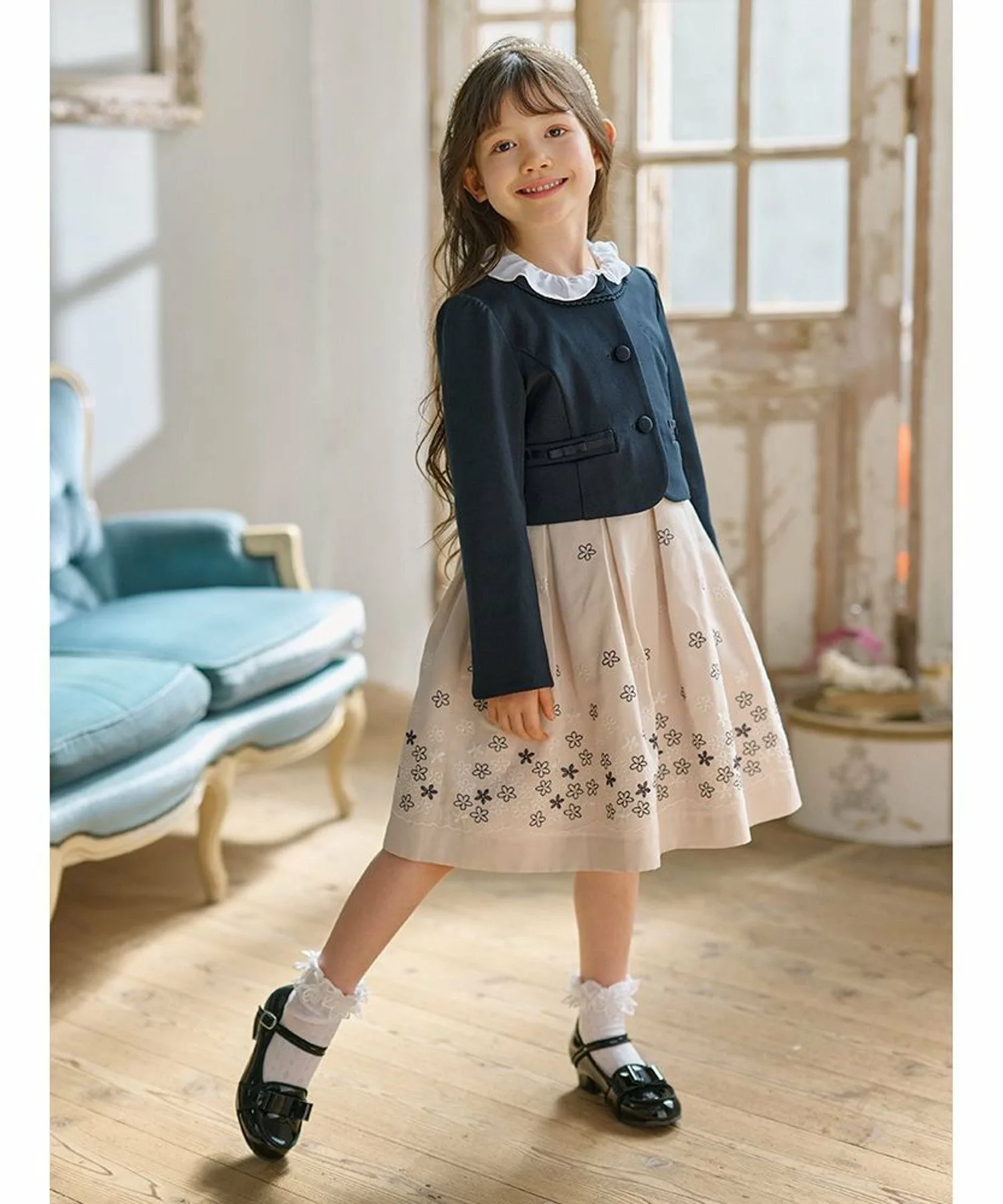 [16-24 см] Мерсеризованные короткие носки со шнуровкой Kids Suite, Off-white [002] — фото 3