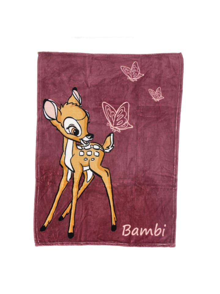 

Пуховое одеяло Disney Bambi Kuschel Kinder Korallen Fleece Baby 100 x 75 cm, бордо