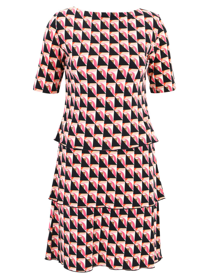 

Короткое платье Betty Barclay Stufenkleid kurzarm, цвет Pink/Dark Blue