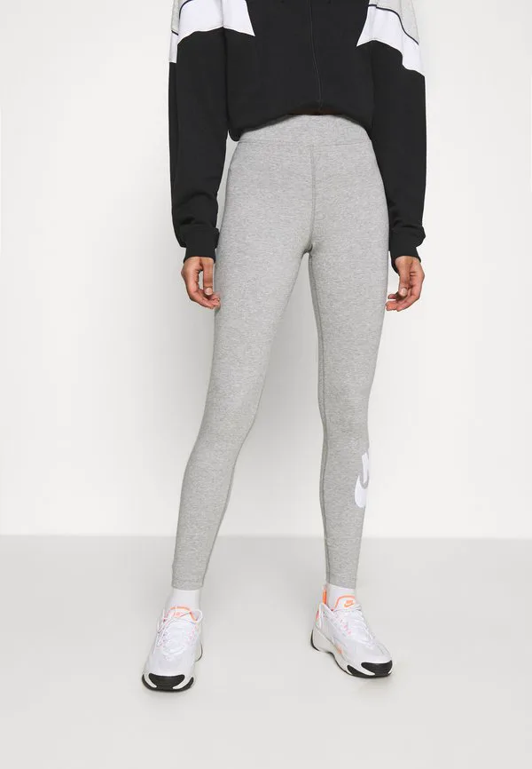 W nsw essntl lggng futura hw leggings trousers Nike Sportswear, Dk Grey Heather/White