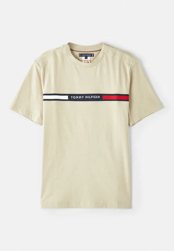 Футболка с адаптивной вставкой логотипа, футболка с принтом. Tommy Hilfiger, Sandalwood — фото 3
