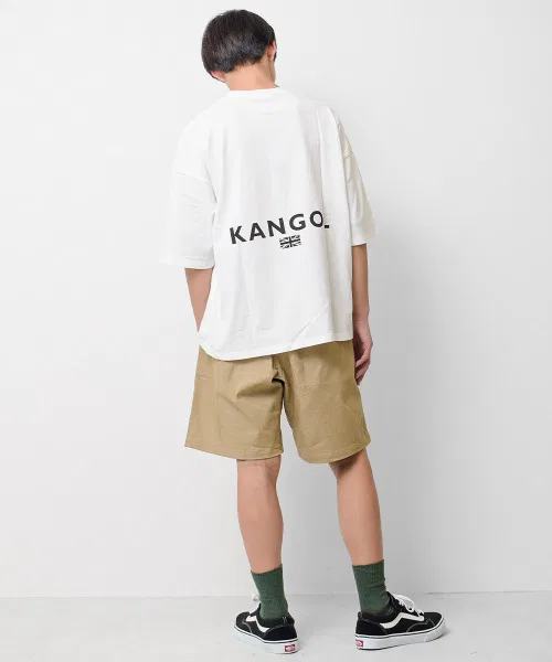 Детская футболка KANGOL KIDS с логотипом на спине, серая — фото 3