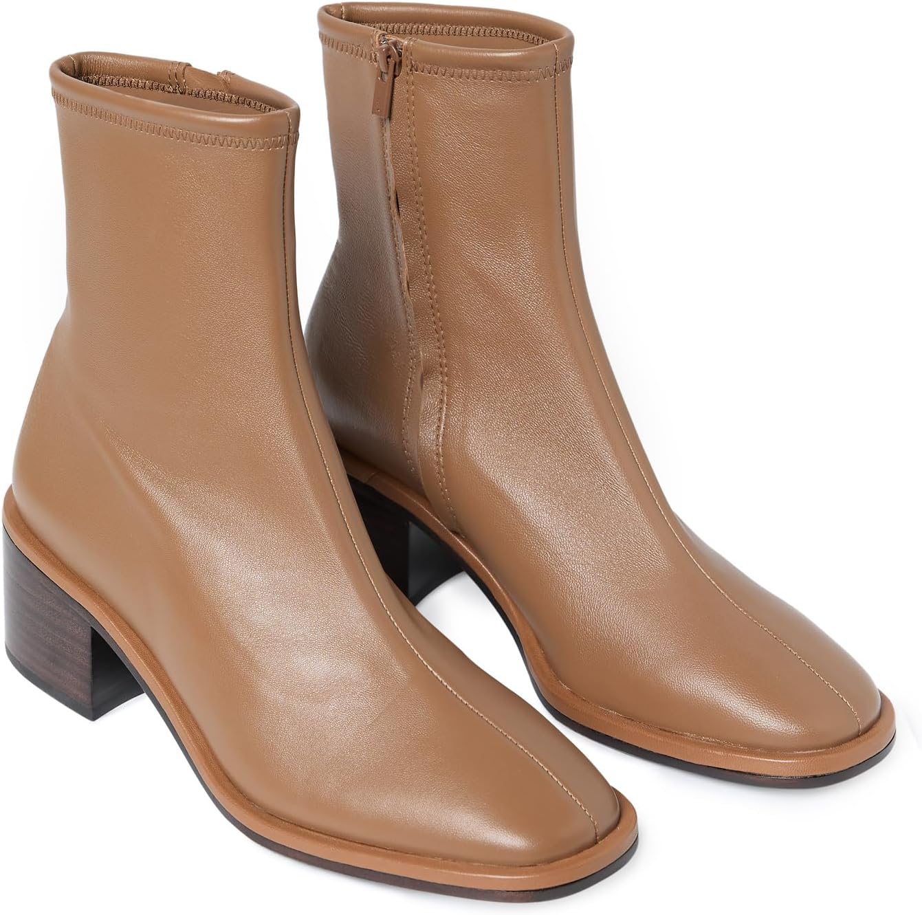 Ботинки Loeffler Randall Roxy Stretch Ankle Bootie With Block Heel, цвет Safari