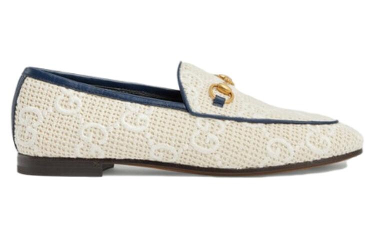Туфли женские Gucci Jordaan, белый / синий — фото 2