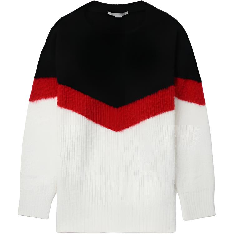 

Джемпер с узором "шеврон" и фактурной вязкой Stella McCartney, черный