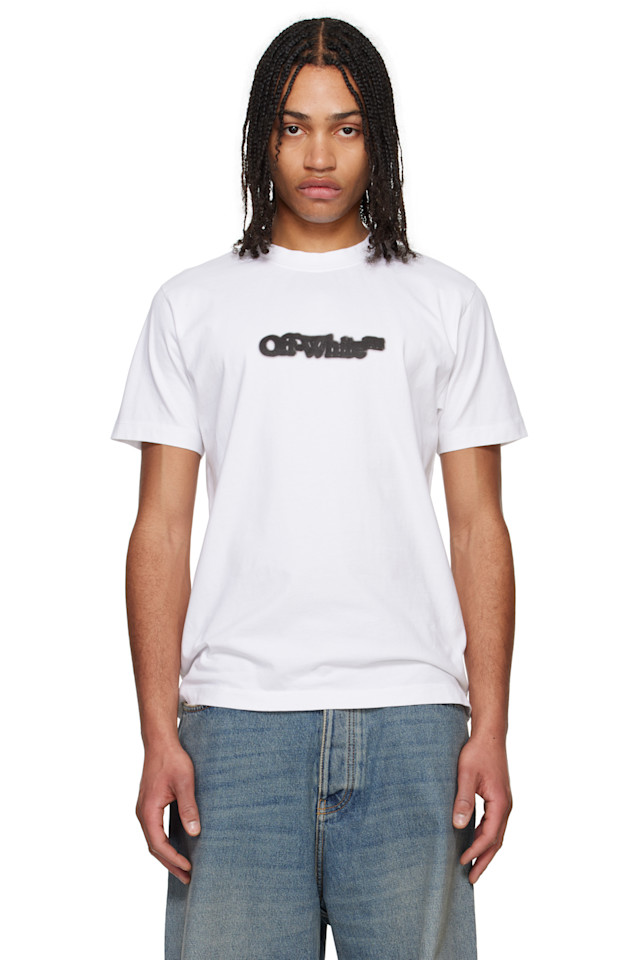 

Футболка с принтом "Spray arrow" Off-White, белый