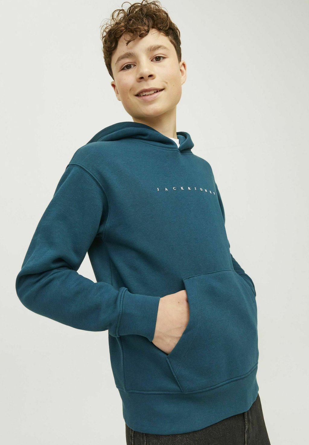 

Толстовка с капюшоном Jack & Jones, бирюзовый