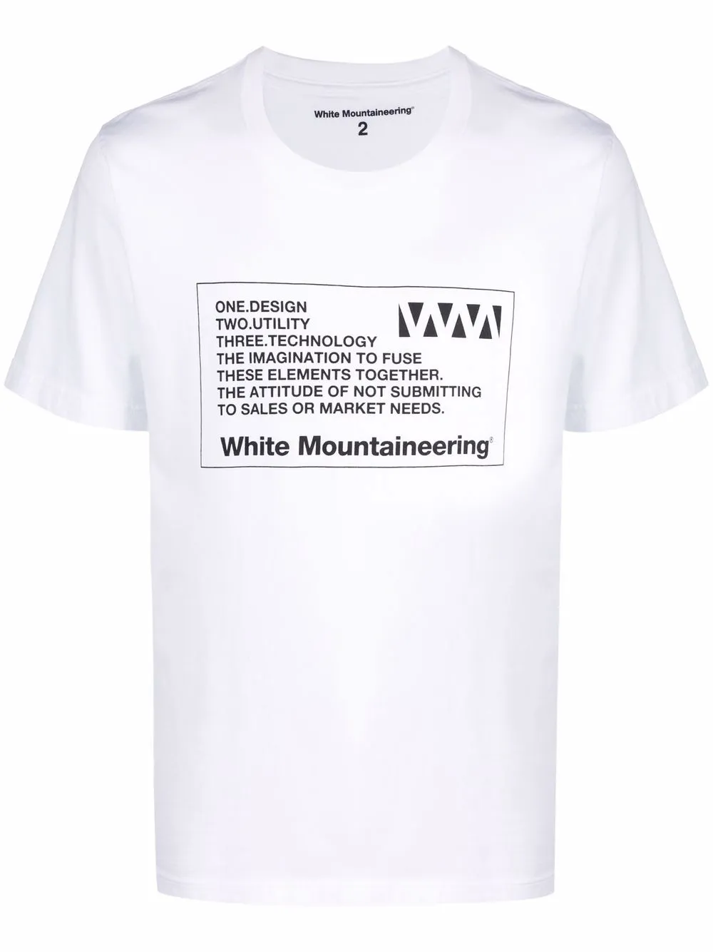

Футболка с графичным принтом White Mountaineering, белый