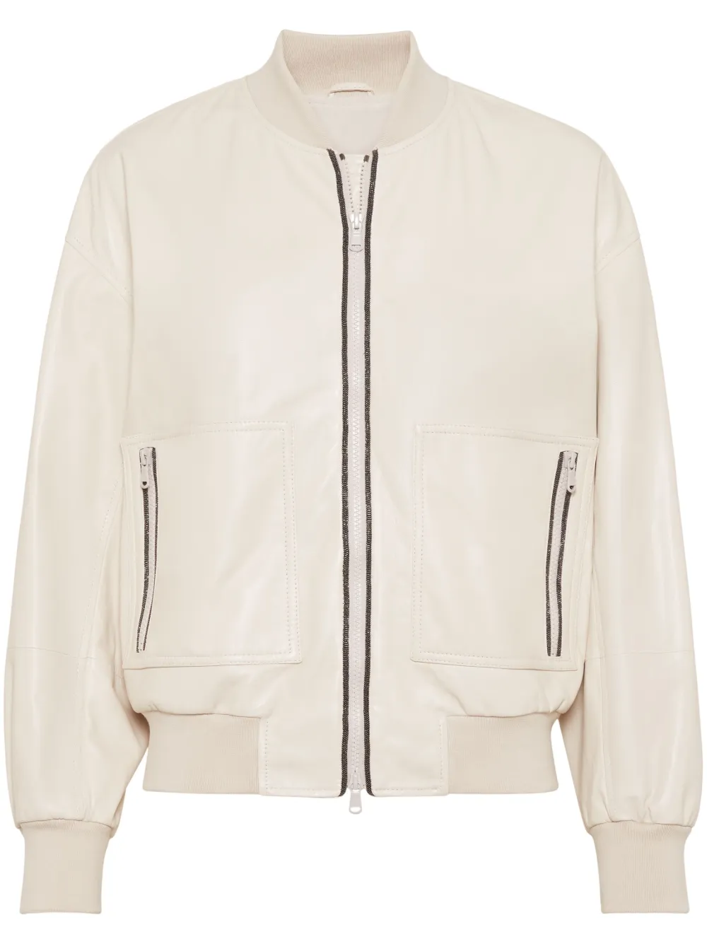 

Куртка с декором Monili Brunello Cucinelli, нейтральный