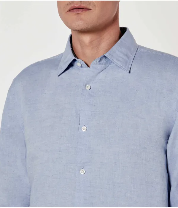 Льняная рубашка c-hal-kent-c3-223 Casual fit Boss, синий — фото 4