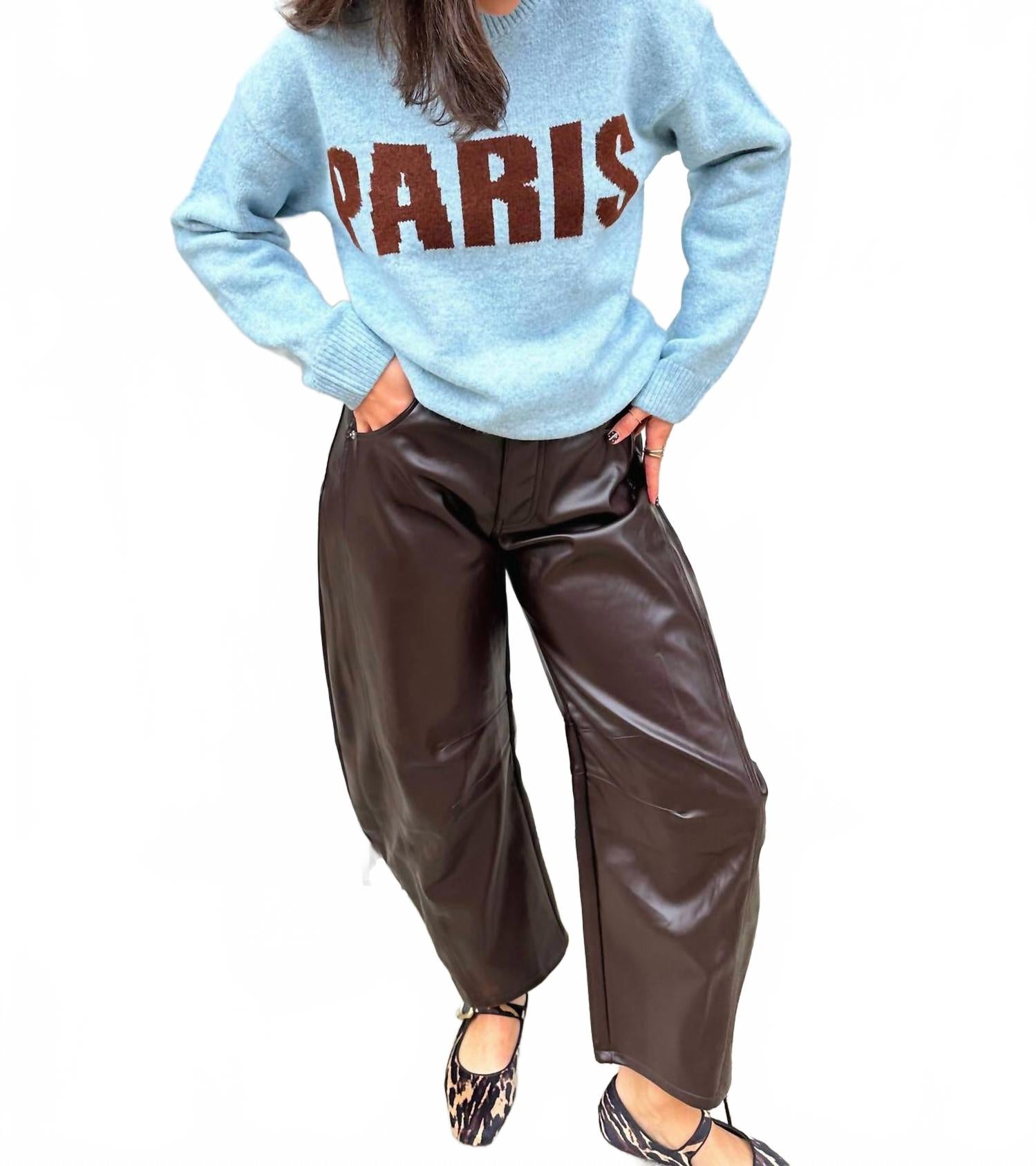 

Lilbelle Charlotte Брюки-бочонки из искусственной кожи Kiki, цвет темно-шоколадный