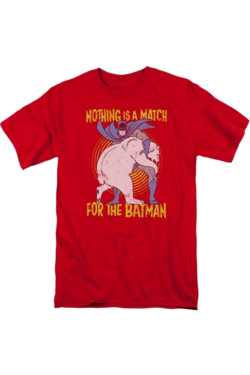 

Футболка с коротким рукавом для взрослых Batman Bear Wrestling Gildan, красный