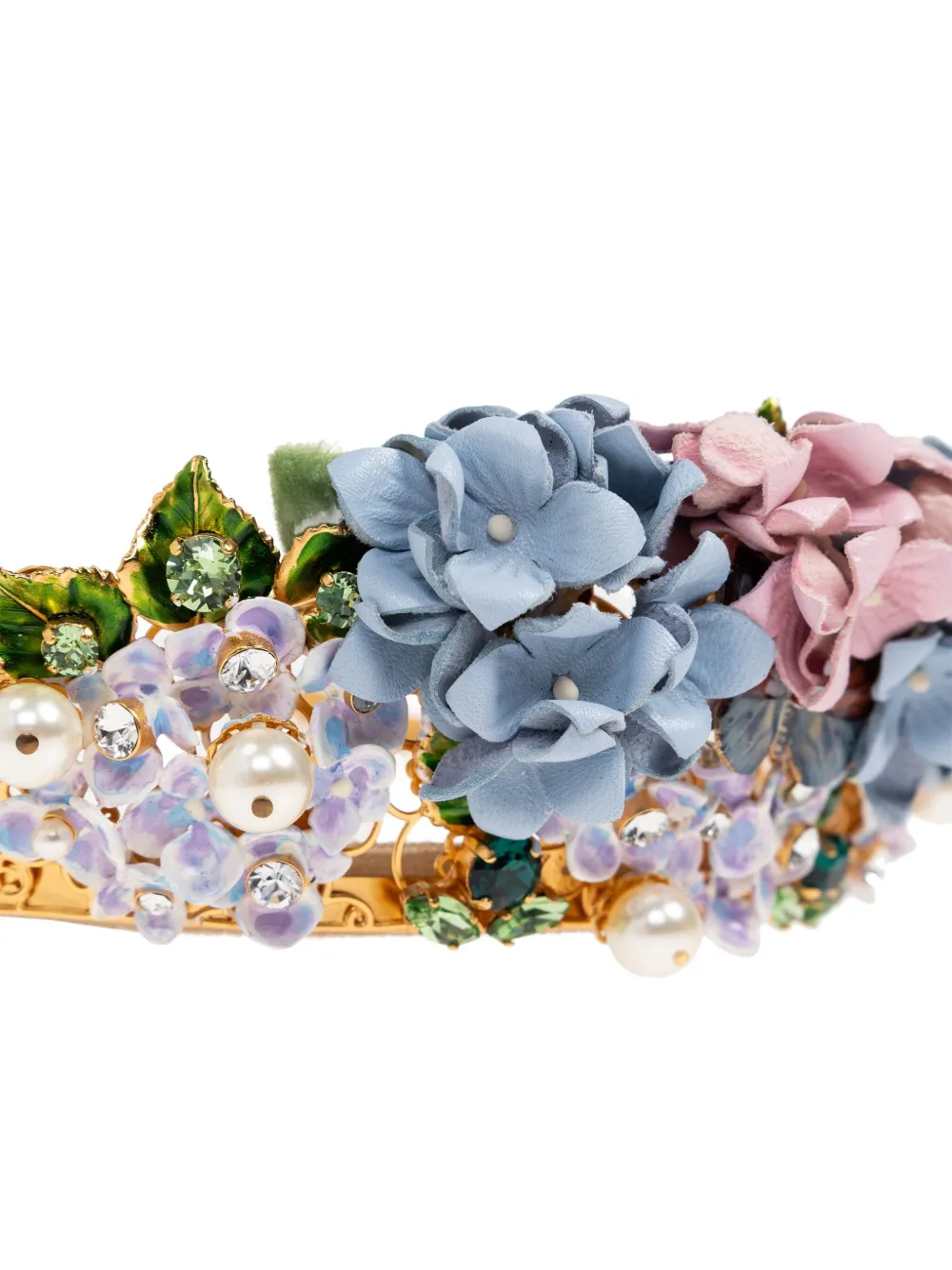 Ободок с цветочным украшением Dolce & Gabbana, синий — фото 3