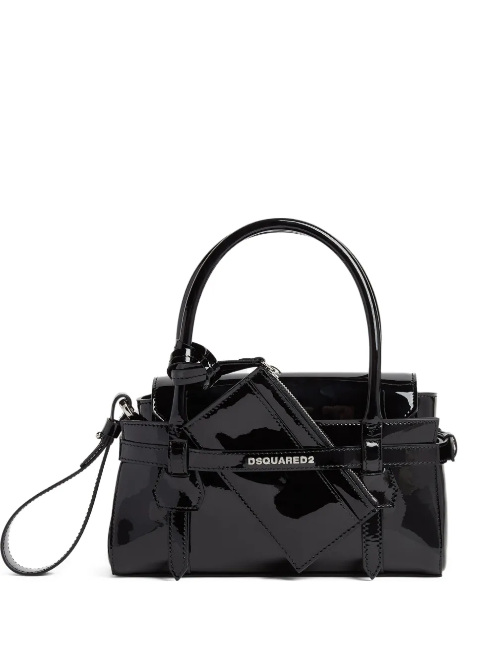 

Кожаная сумка-тоут DSQUARED2, черный