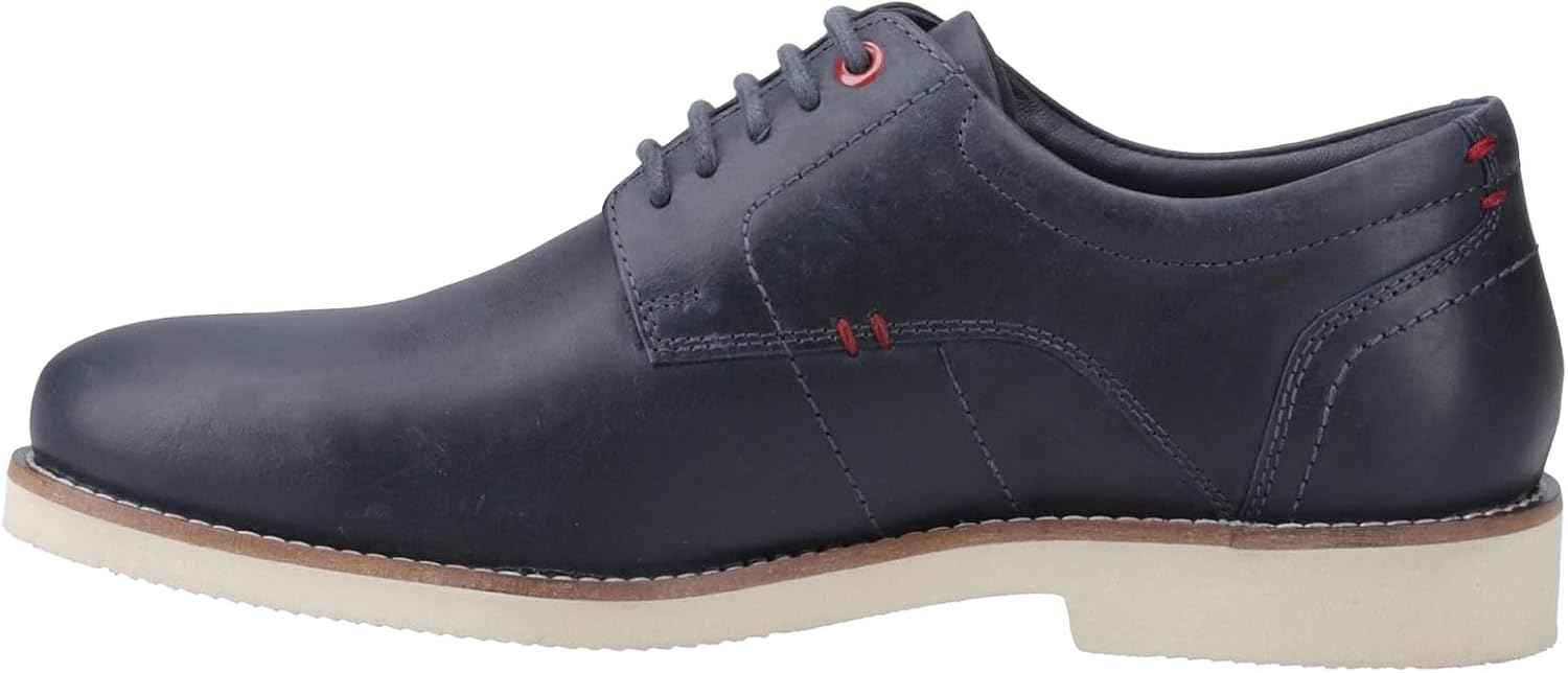 

Мужские кожаные туфли Pod Hampton темно-синего цвета на шнуровке