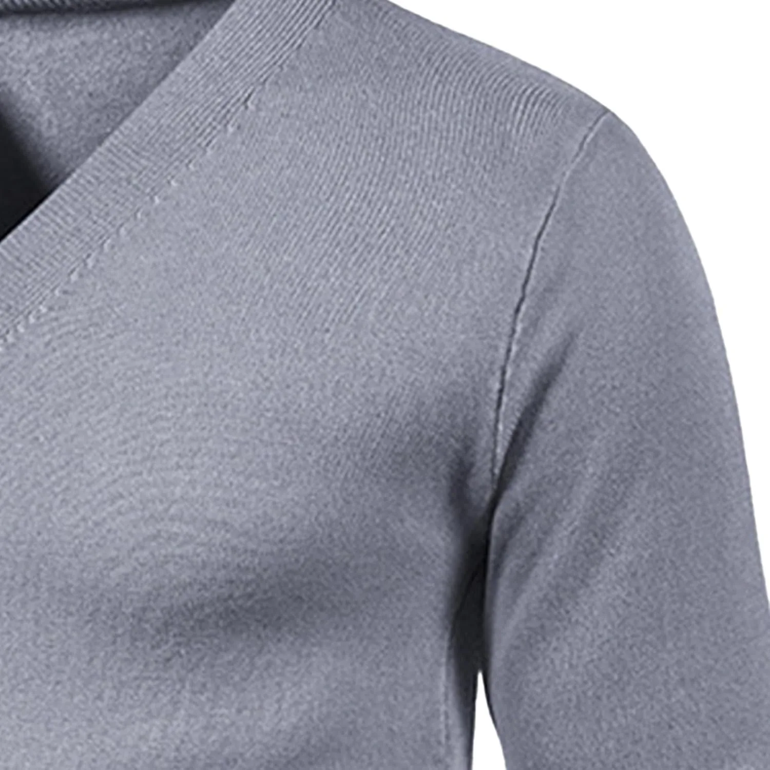 Мужской кардиган из шерстяной смеси с V-образным вырезом Slim Fit — фото 4