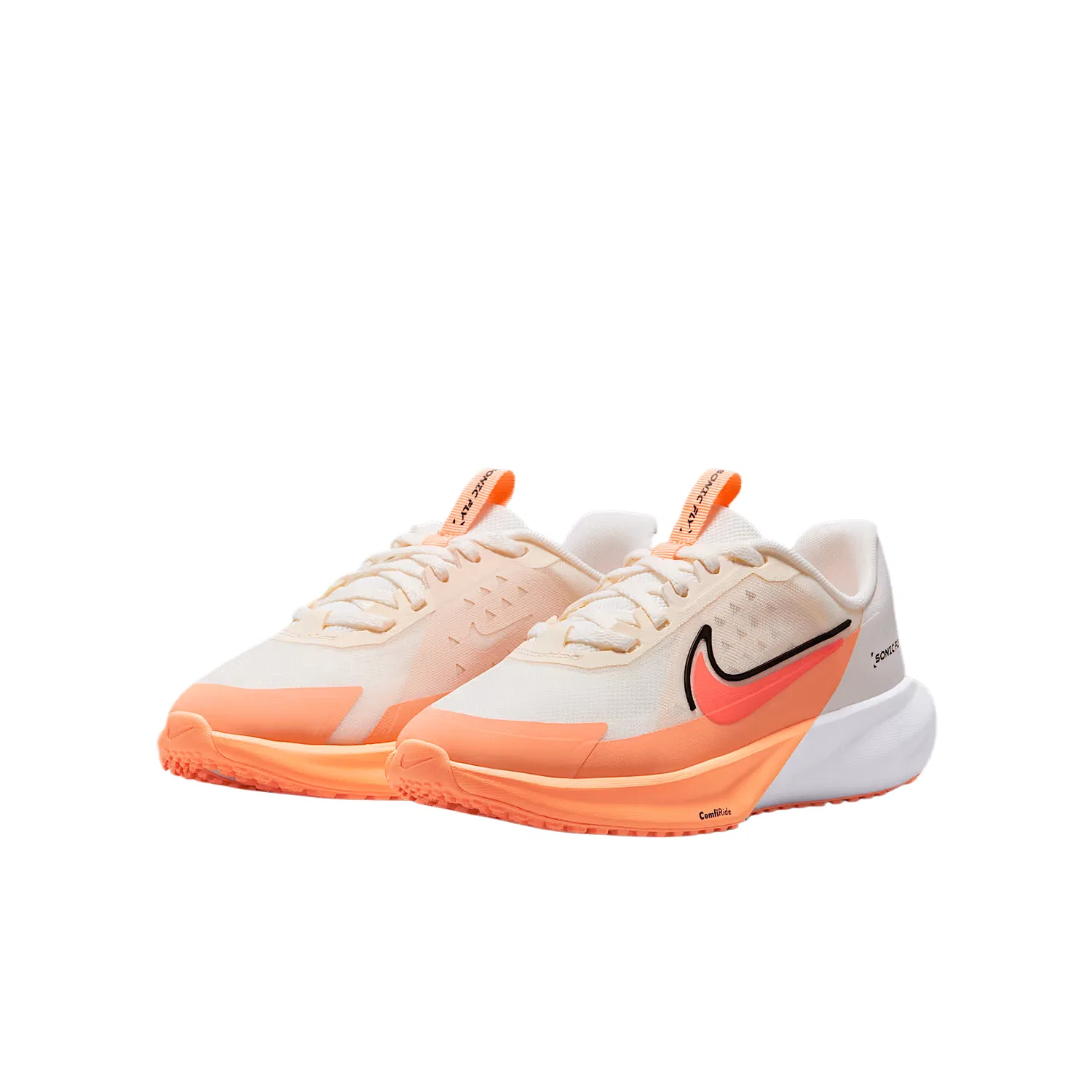 Кроссовки детские SONIC FLY Mesh Breathable Low top Running Shoes Nike, Sail White/Orange Pulse/Anthracite/Fiery Lava — фото 3