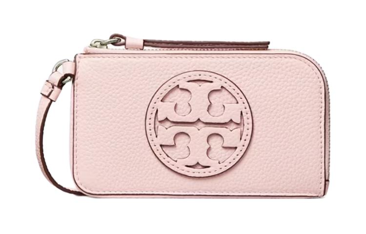 

TORY BURCH Женский розовый визитник из личиевой зернистой кожи