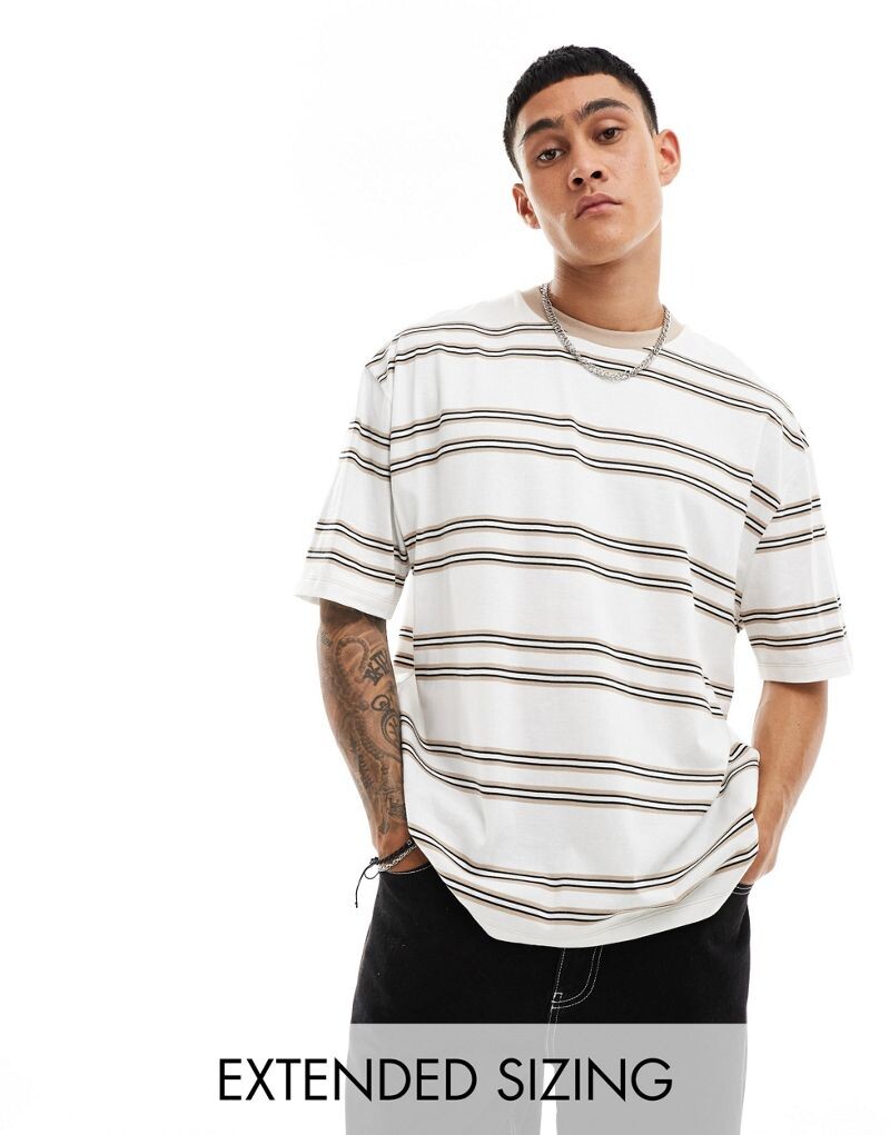 

Объемная футболка в полоску ASOS DESIGN