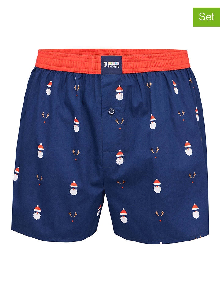 

Happy Shorts Комплект из 2 штук: боксерские трусы темно-синего цвета