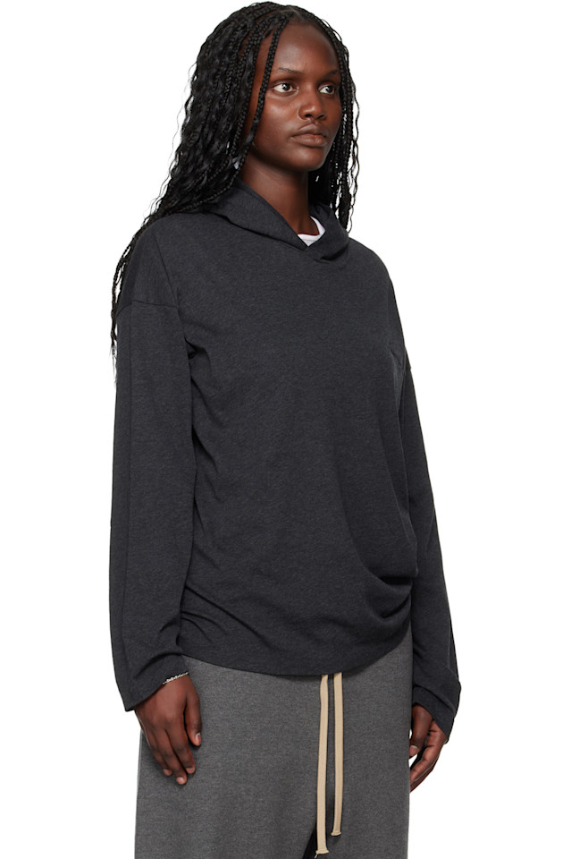 Fear Of God Essentials Классическая толстовка с длинными рукавами и вышивкой, серого цвета, для праздничного сезона — фото 2