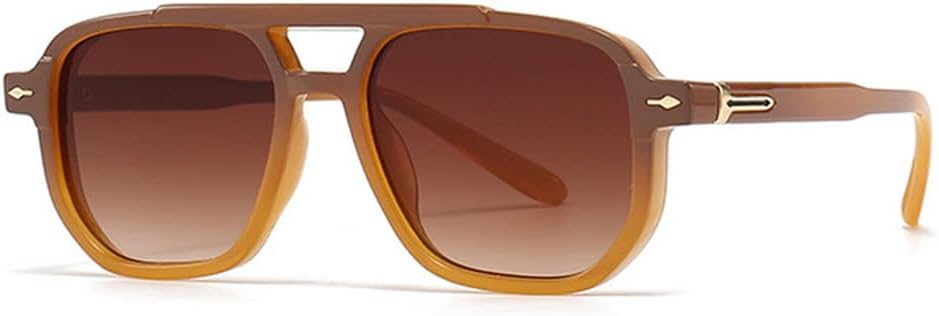 

Солнцезащитные очки UV400 с двойной перемычкой и градиентной окраской, подходят для женщин и мужчин, для бега и занятий спортом на открытом воздухе UYPTK, Tea Orange Tea