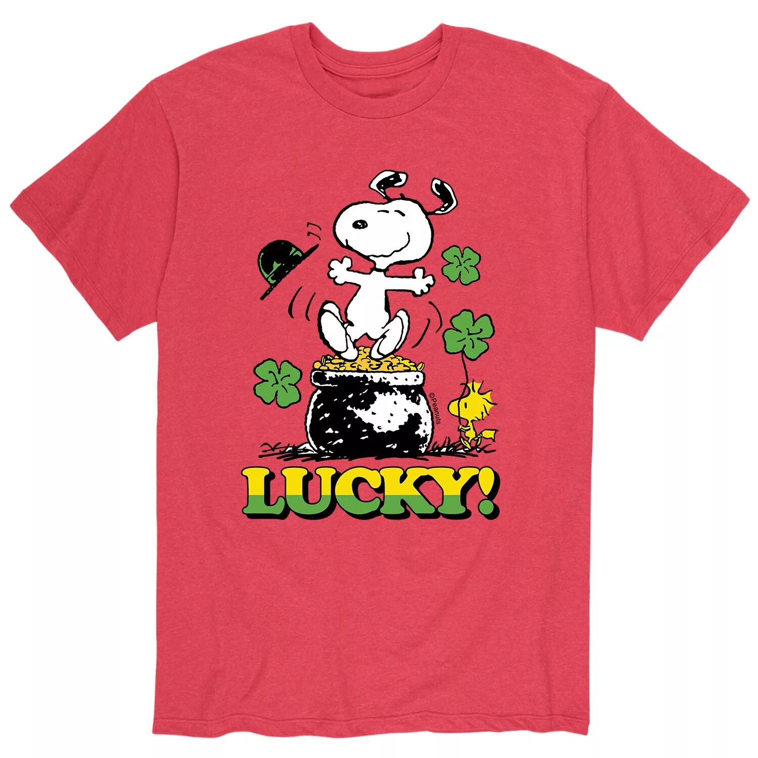 

Мужская футболка Peanuts Snoopy "Lucky" Pot O' Gold Licensed Character