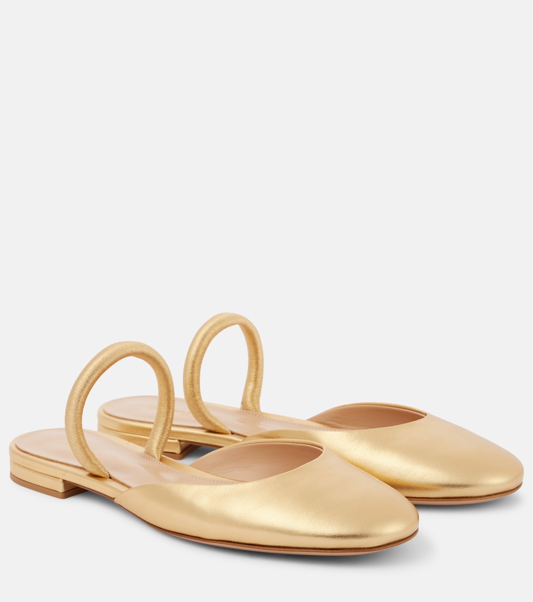 Балетки из металлизированной кожи Gianvito Rossi, Mekong