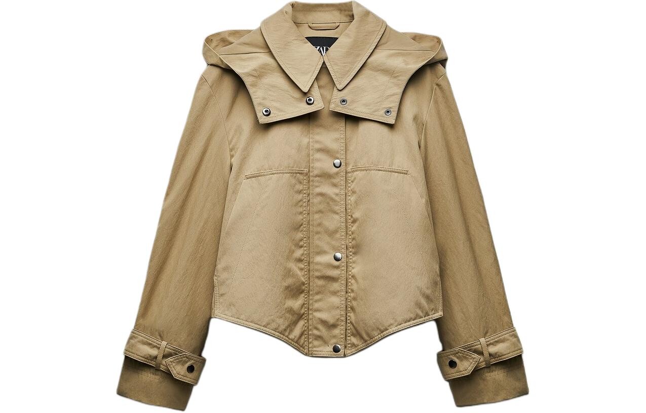 

Пальто-парка женская светло-верблюжья Zara