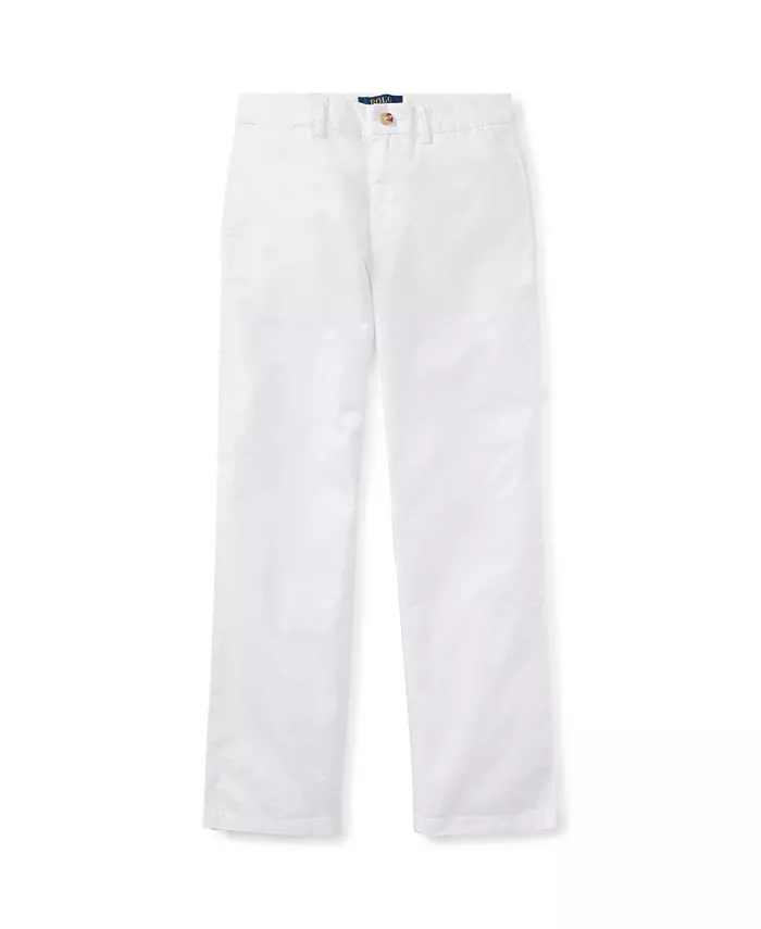 

Брюки прямого кроя Big Boys Stretch Twill Polo Ralph Lauren, белый